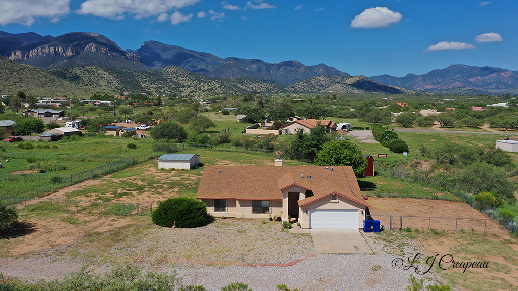 Drone photo of Mountain home in Arizona